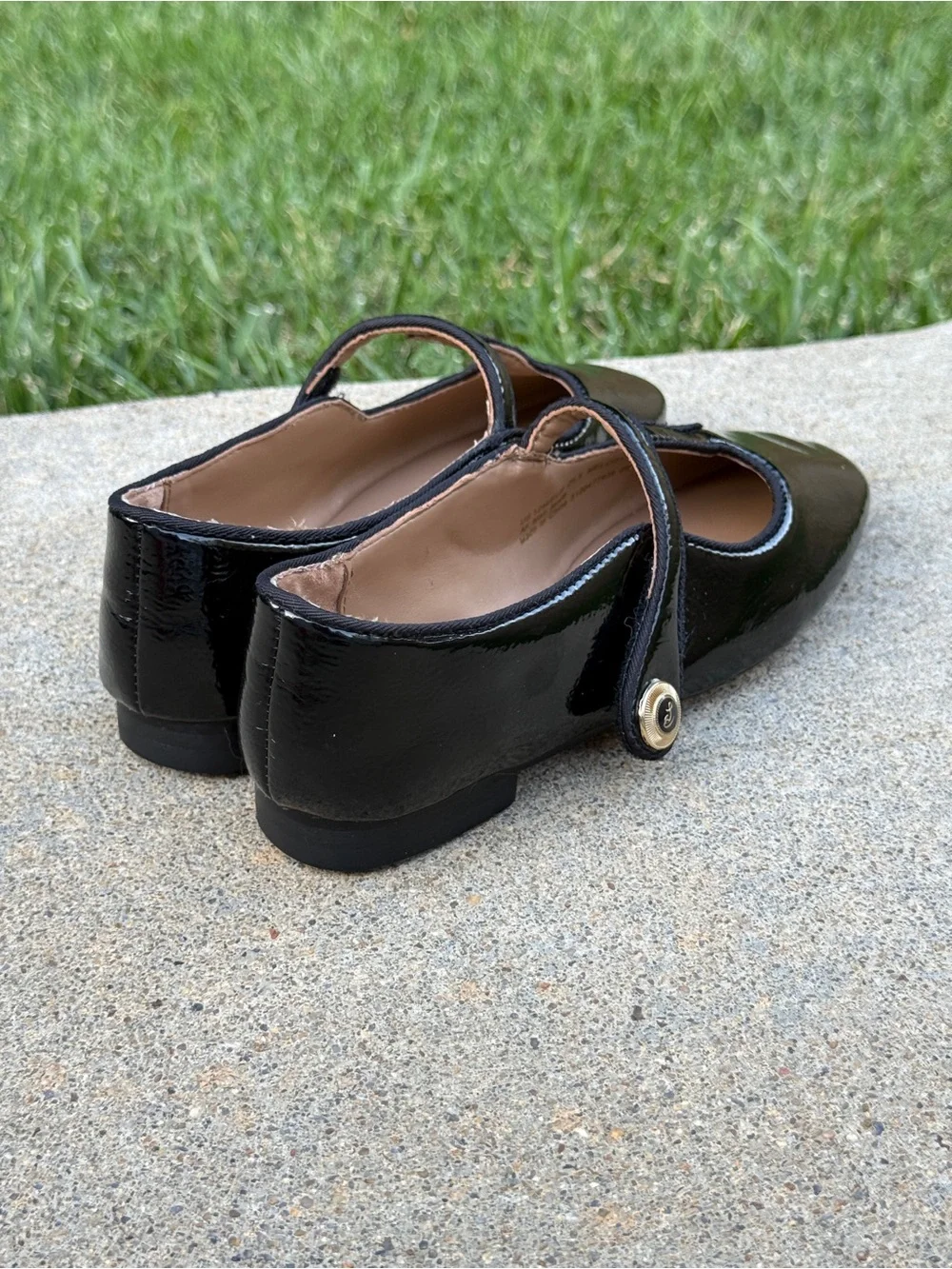 Sam Edelman Kids Melody Black Patent Leather T-Strap Mary Jane Flats Size 12M